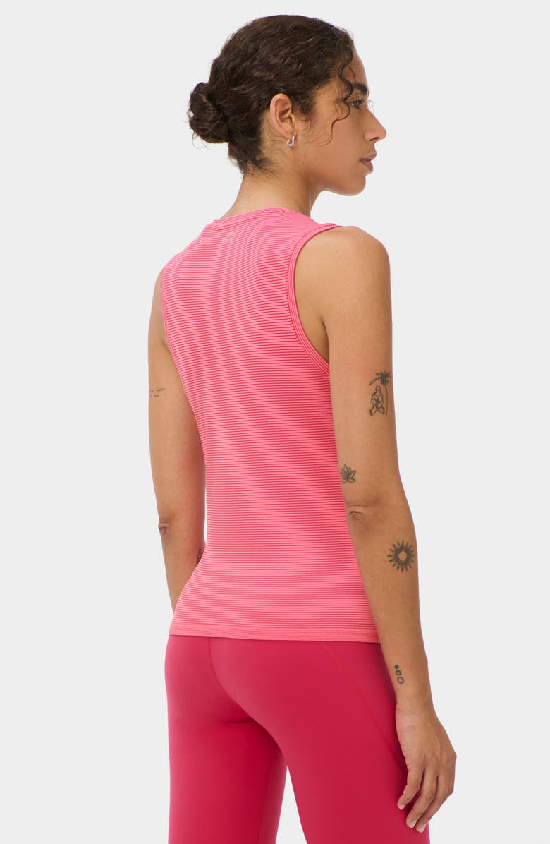 Sweaty Betty Seamless Stripe Tank, Alternate, color, Crimsonred Drop Needle Stripe