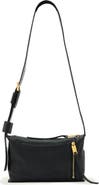 AllSaints Small Alba Zip Leather Crossbody Bag
