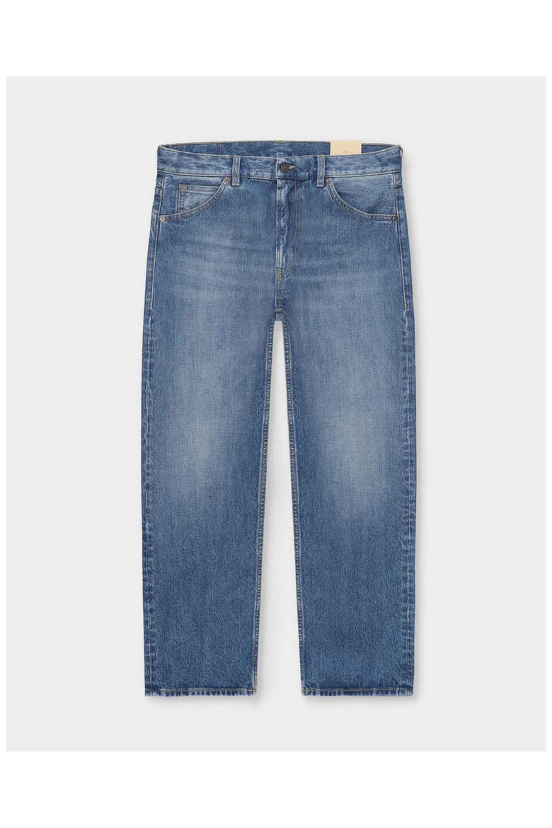 944 Jason High-Waist 5-Pocket Cotton Denim Pants, Main, color, BLUE D490
