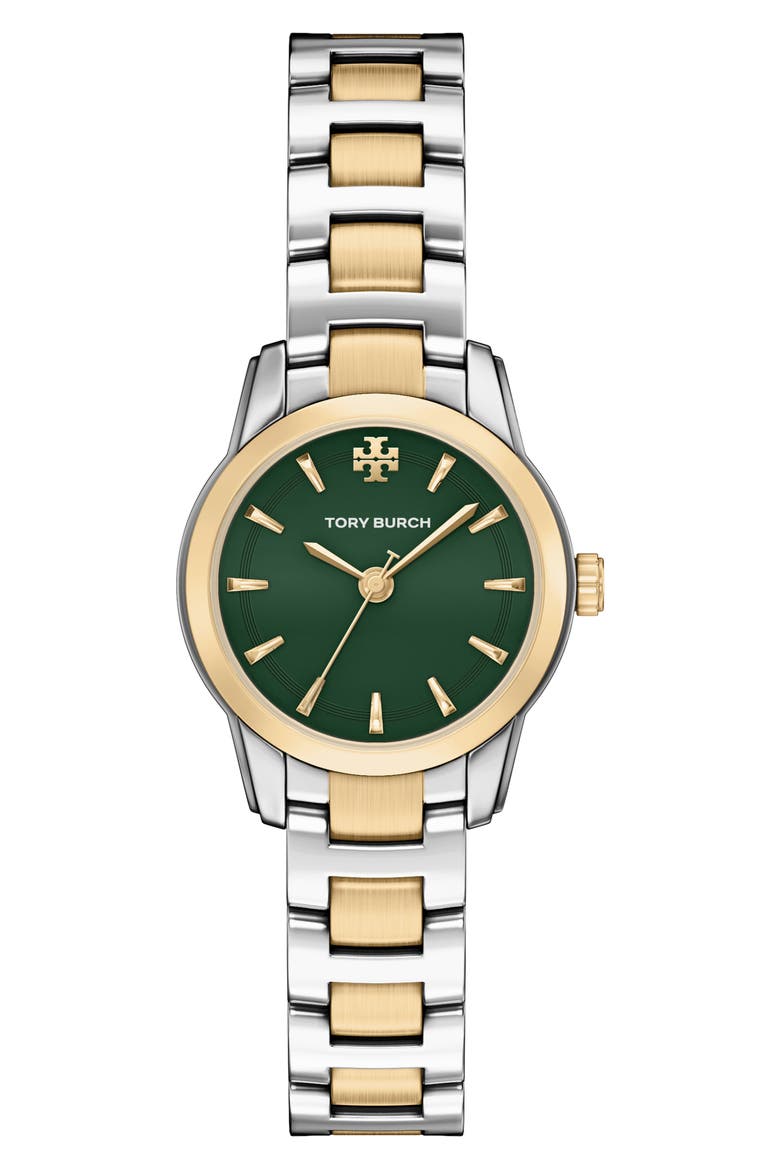 The Small Miller Two-Tone Bracelet Watch, 28mm, Main, color, GREEN/ TWO TONE