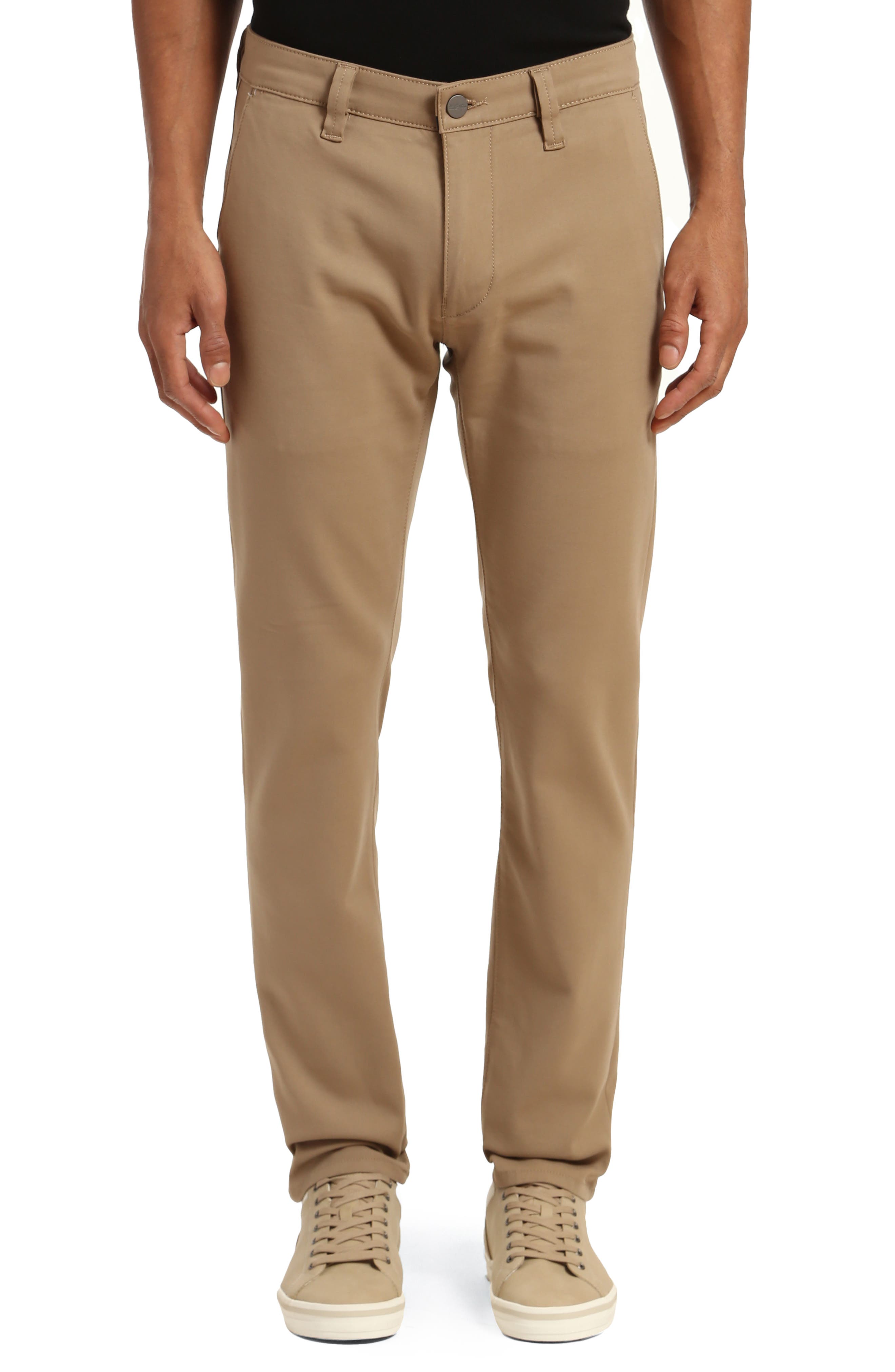 34 Heritage Charisma Relaxed Fit Straight Leg Chinos in Khaki High - Flyer 