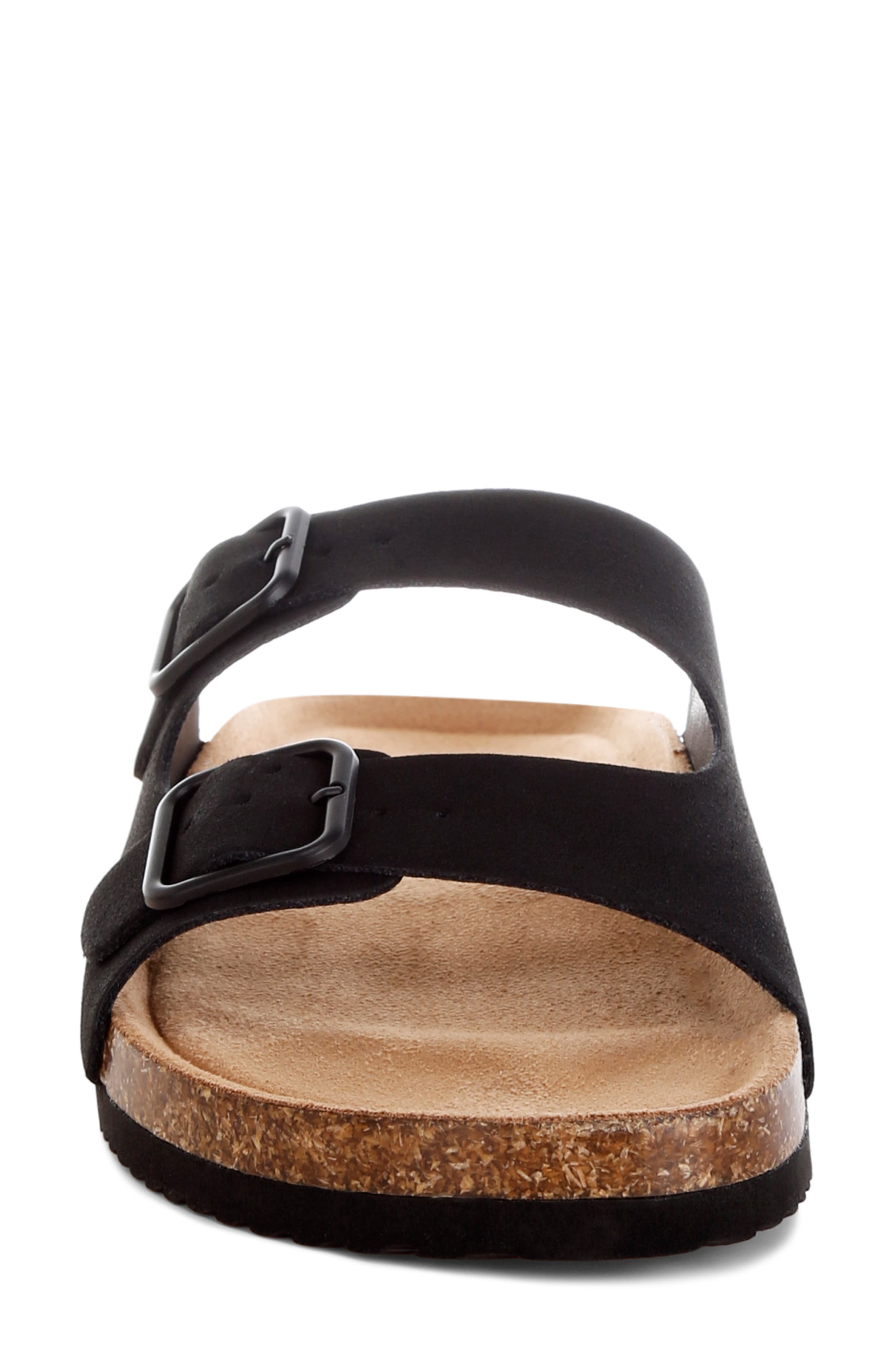 LONDON RAG Gloriosa Double Strap Slide Sandal, Alternate, color, Black