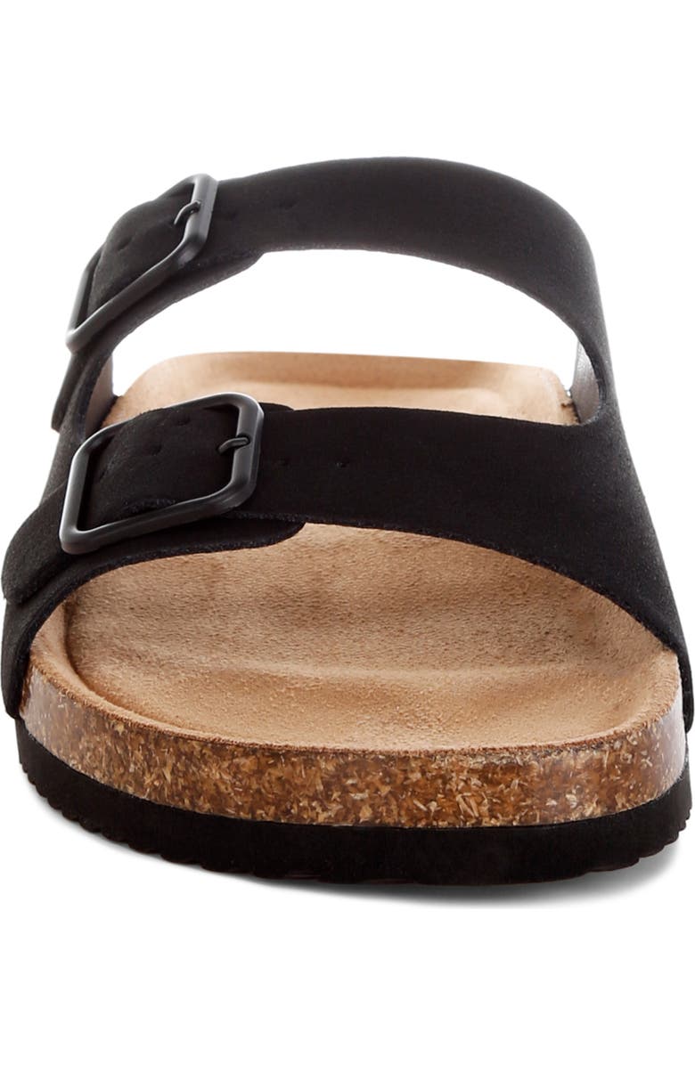 LONDON RAG Gloriosa Double Strap Slide Sandal, Alternate, color, Black