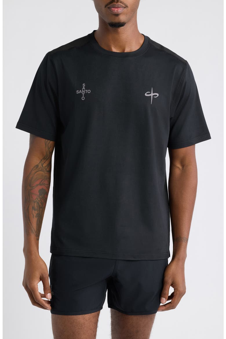 Run Graphic T-Shirt, Main, color, BLACK