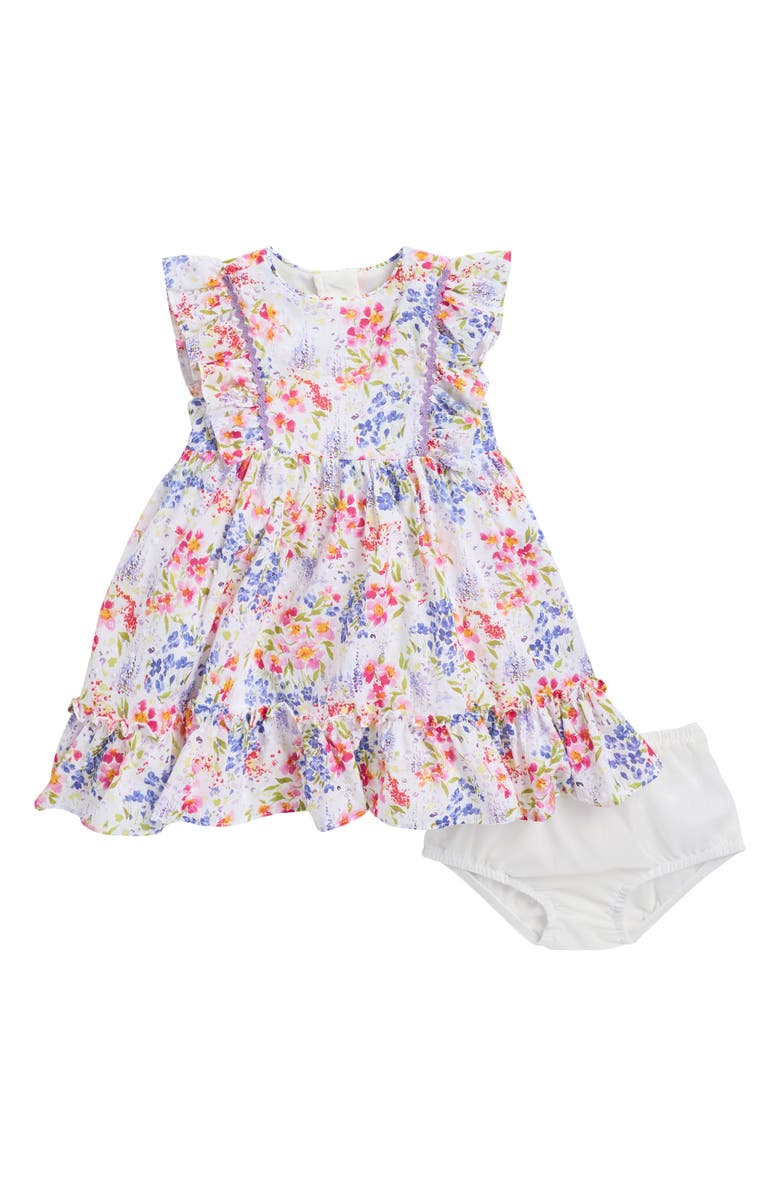 Pippa & Julie Daphne Floral Clip Dot Dress, Main, color, 