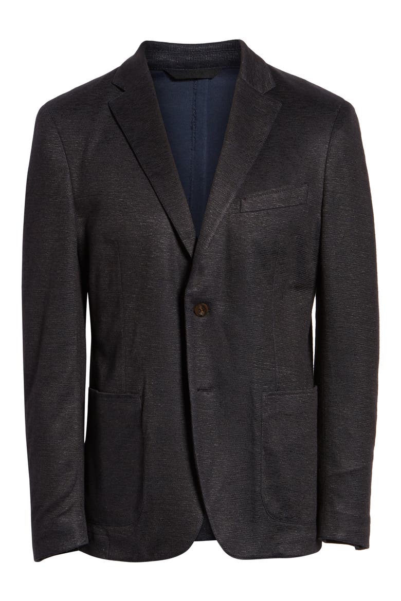 Regular Fit Knit Sport Coat, Alternate, color, NAVY