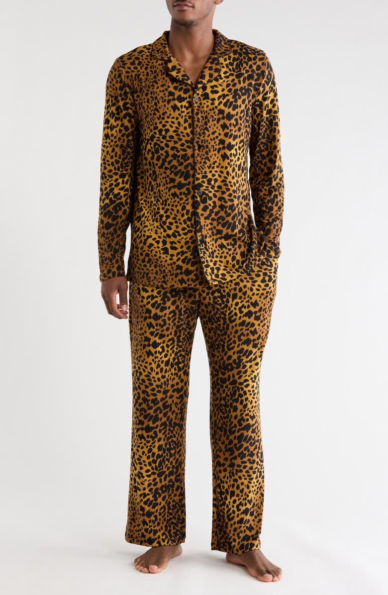 ENZOS INACTIVE WEAR Snoozer Pajamas, Main, color, Classic Leopard