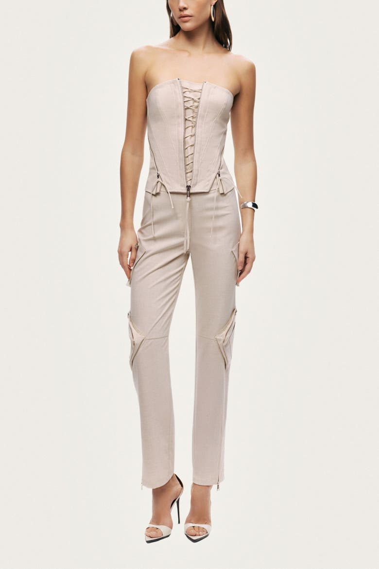 Pocket Detail Trousers, Alternate, color, Ivory