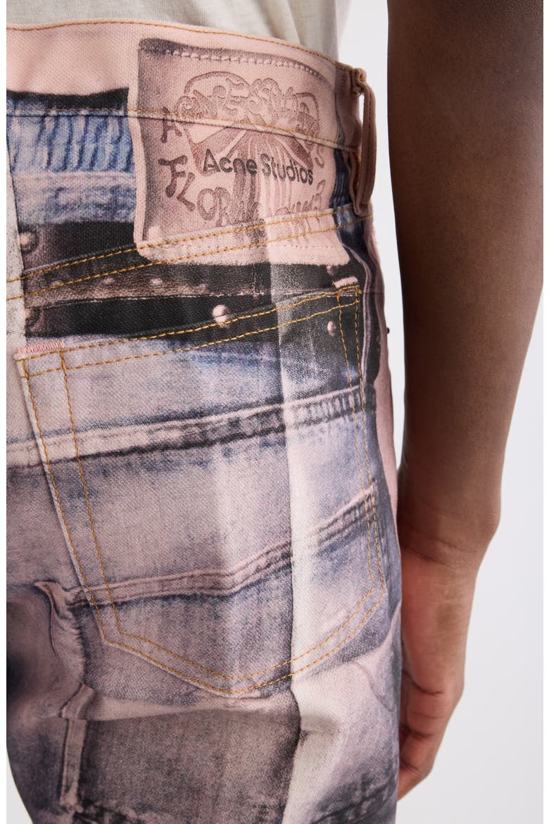 1996M Trompe l'Oeil Straight Leg Jeans, Alternate, color, PINK/ BLUE