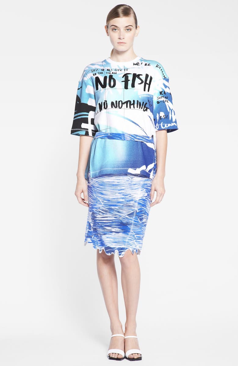 KENZO 'No Fish, No Nothing' Cotton Jersey Top, Main, color, 