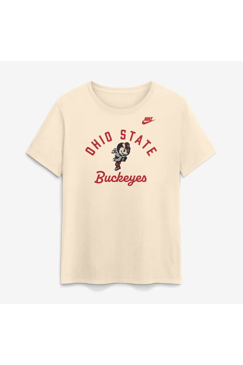 Women's Nike Natural Ohio State Buckeyes Legacy Team Name T-Shirt, Alternate, color, Natural
