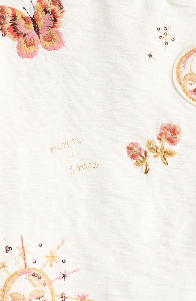 NEXT Kids' Celestial Embroidered Cotton Graphic T-Shirt, Alternate, color, 