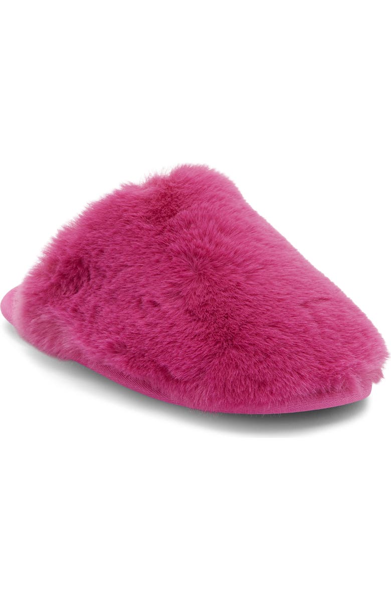 Rachel Roy Marta Faux Fur Slipper, Main, color, Magenta