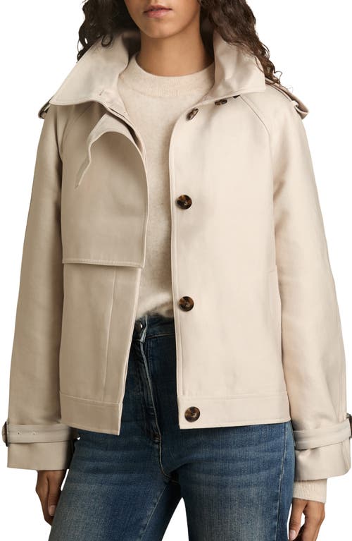 Shop Reiss Mila Short Trench Coat In Neutral