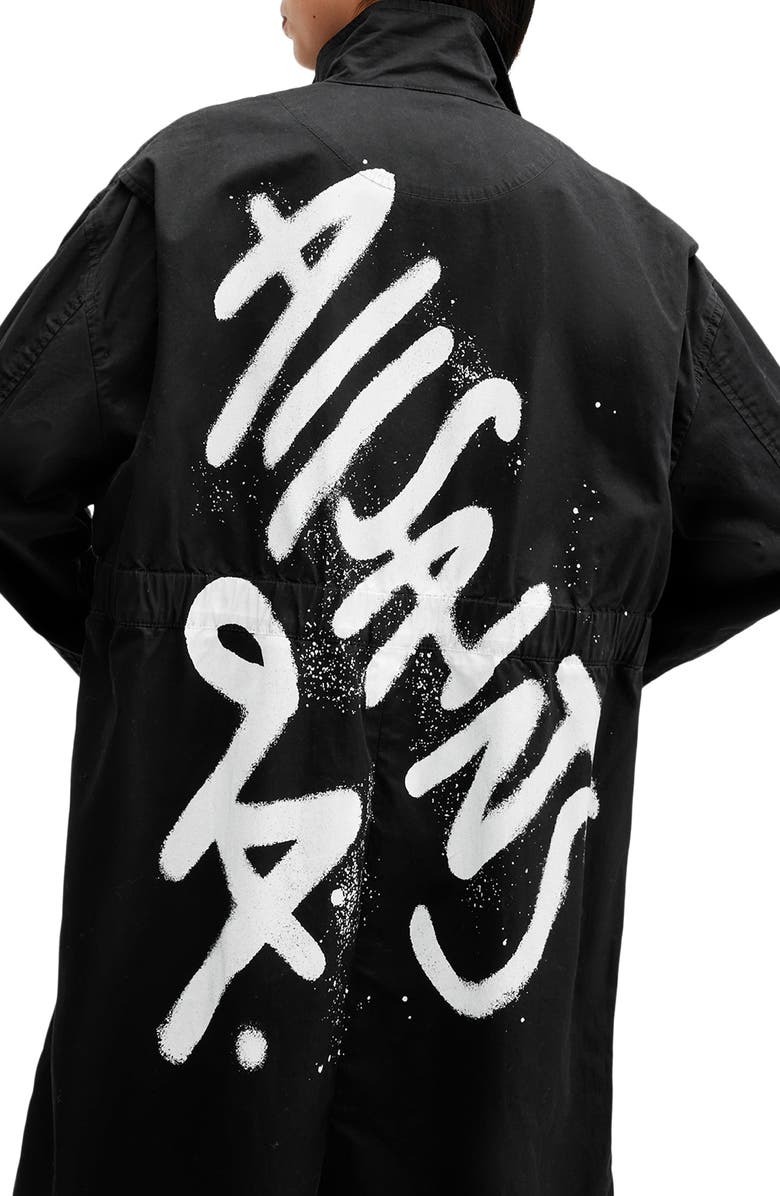 AllSaints Milla Parka, Alternate, color, Black
