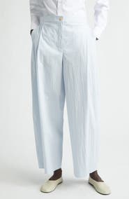Lafayette 148 New York Cooper Pleated High Waist Barrel Leg Pants