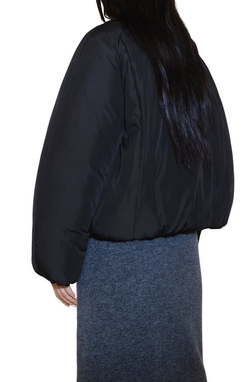 Mango Insulated Bomber Jacket In Black