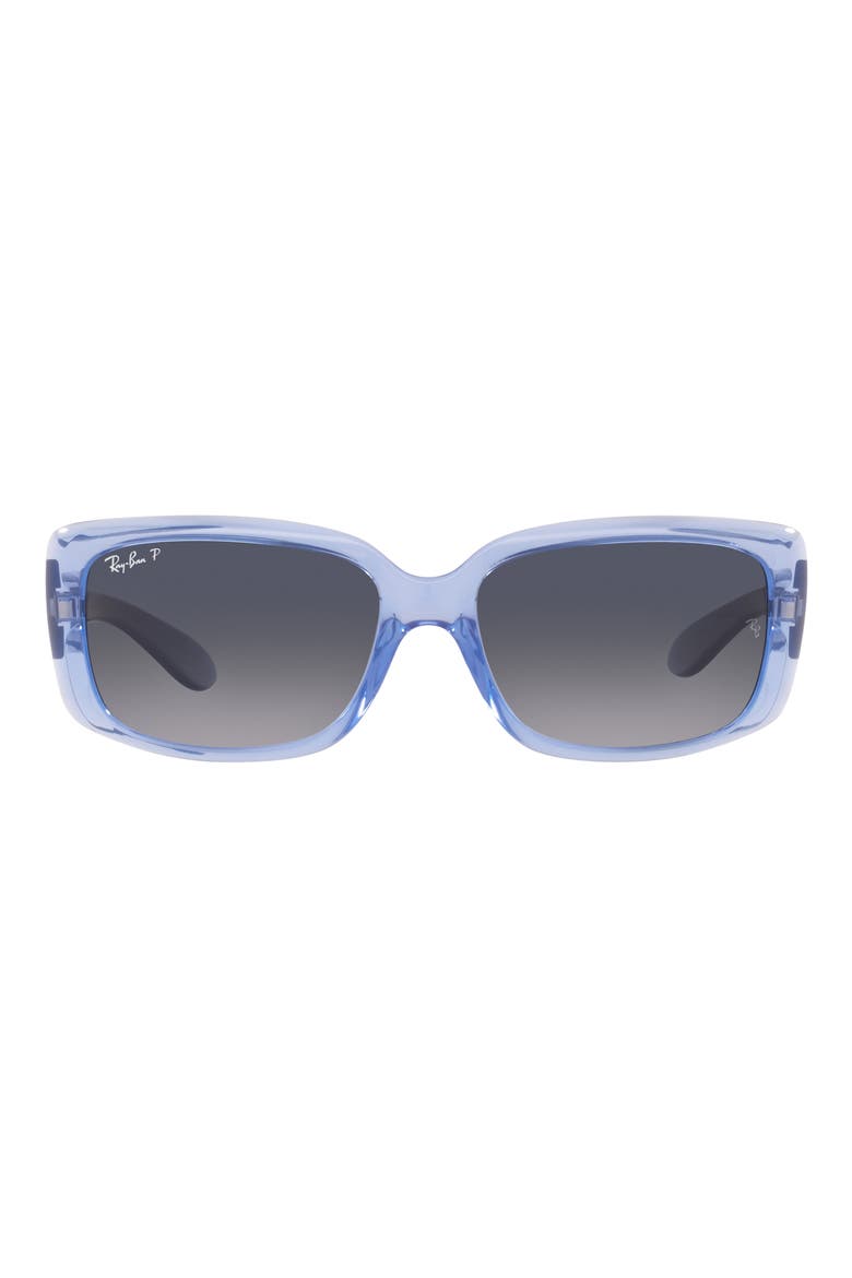55mm Gradient Polarized Pillow Sunglasses, Main, color, VIOLET