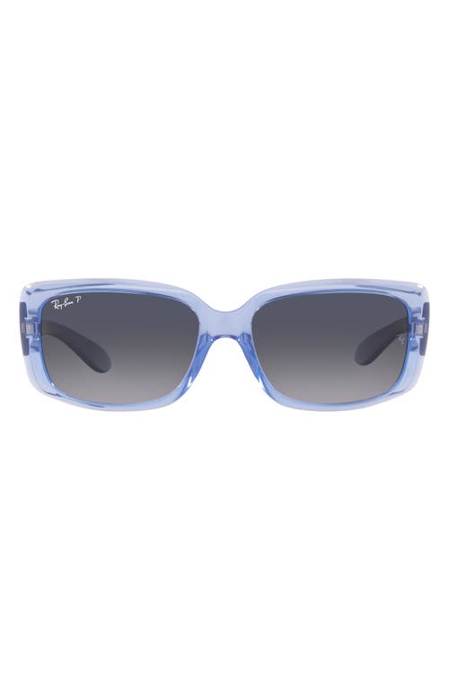 Ray Ban Ray-ban 55mm Gradient Polarized Pillow Sunglasses In Gold
