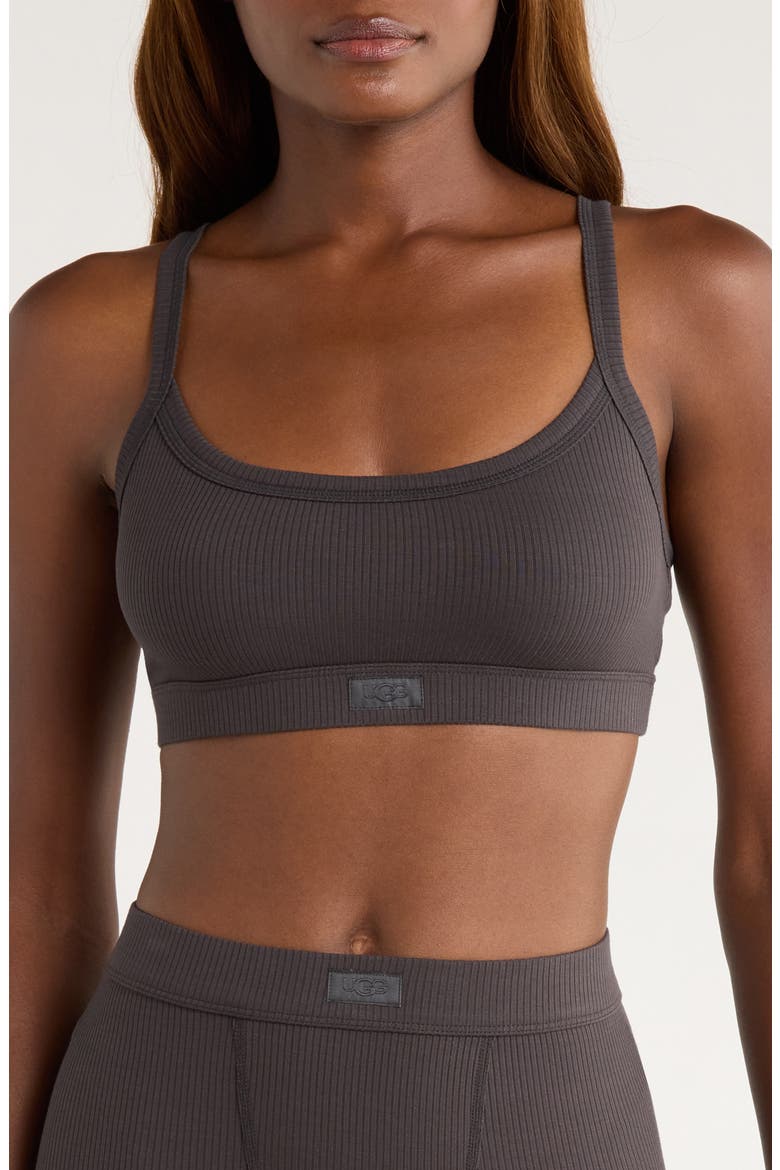 Tesia Rib Lounge Bralette, Main, color, INK