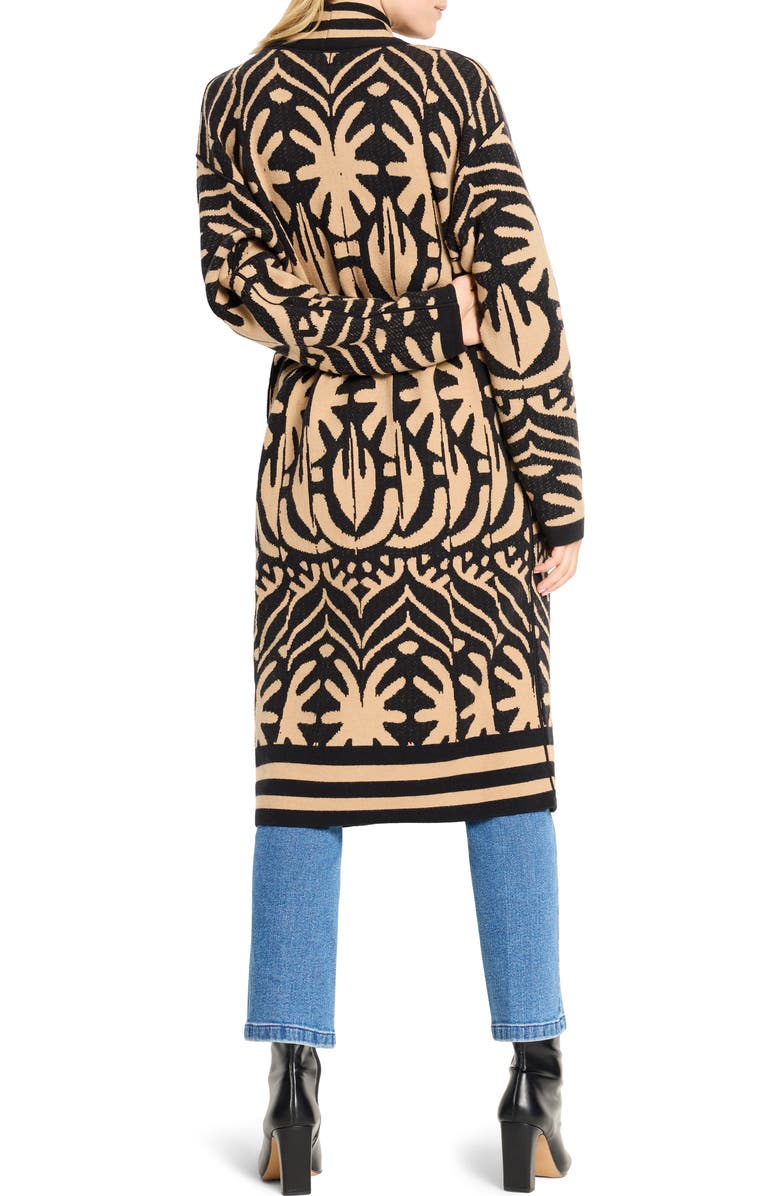 NIC+ZOE Reversible Longline Knit Jacket, Alternate, color, Neutral Multi