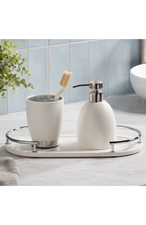 Roselli Trading Company Dubai 3-piece Ceramic Bathroom Accessory Set In White