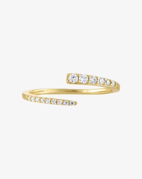 Gold Vermeil CZ  Wrap Ring