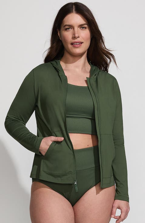 SunShade UPF 50 Long Sleeve Hooded Full Zip Rash Guard