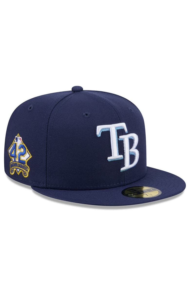 New Era Men's New Era  Navy Tampa Bay Rays 2025 Jackie Robinson Day 59FIFTY Fitted Hat, Alternate, color, 