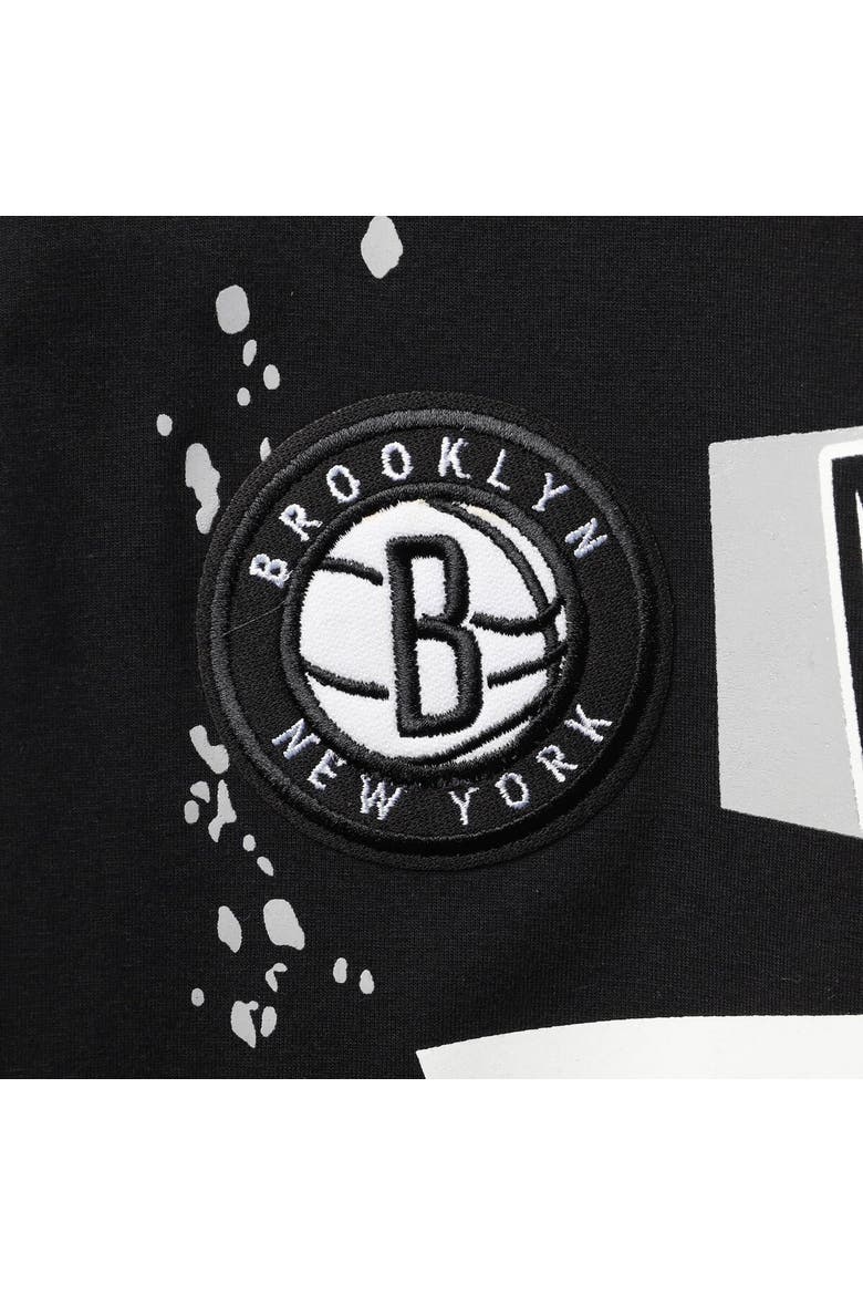 Men's FISLL Black Brooklyn Nets Confetti T-Shirt, Alternate, color, Black