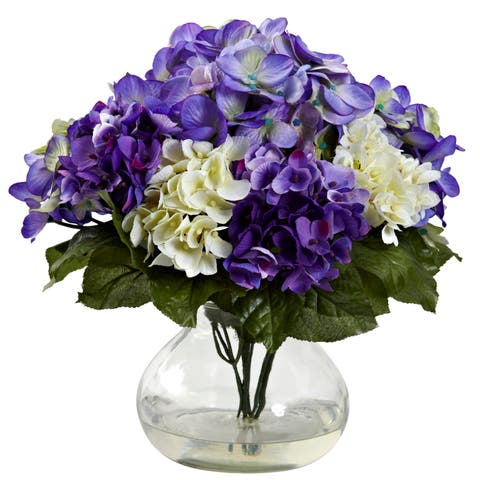 Mixed Hydrangea with Vase