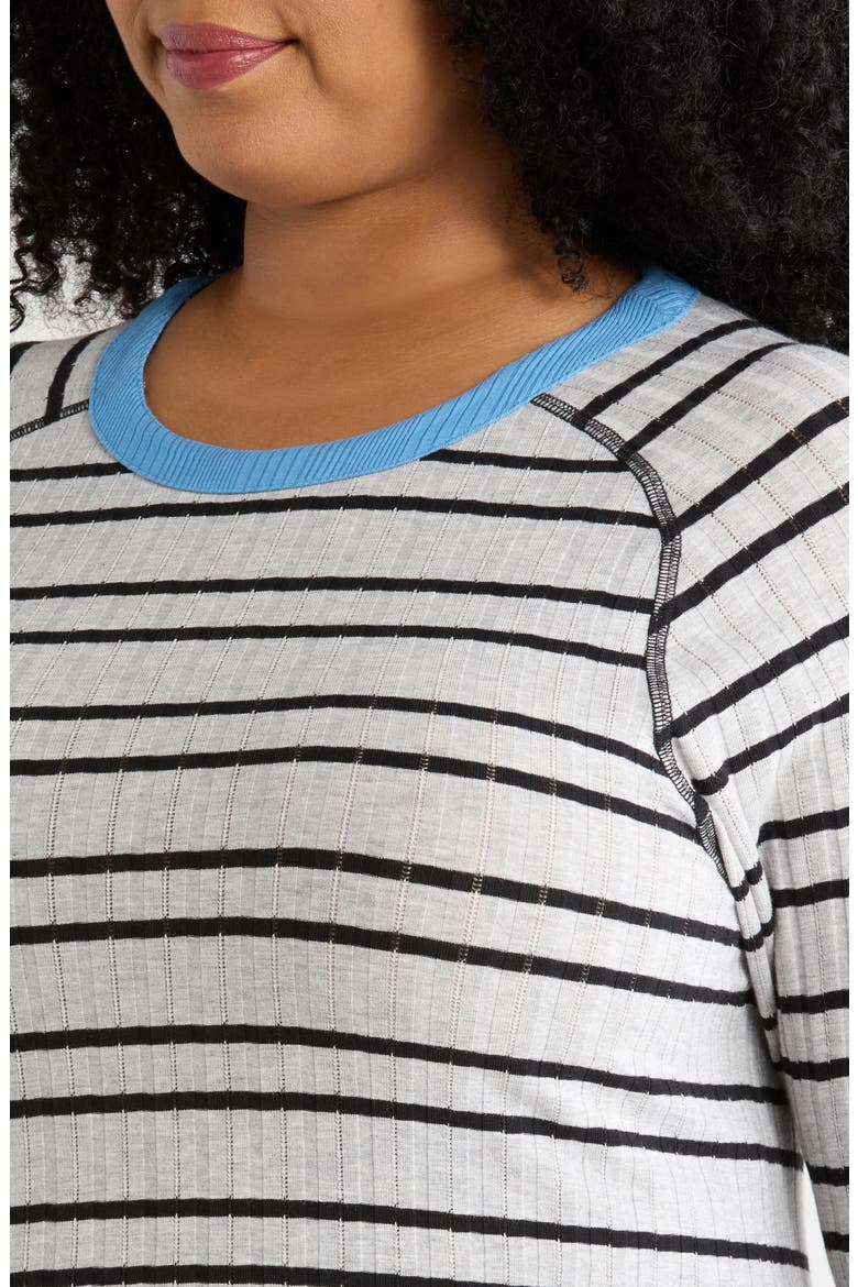 Ringer Rib Top, Alternate, color, HEATHER GREY/ PACIFIC BLUE