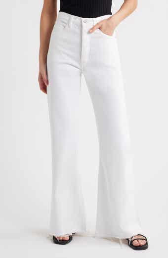 FRAME The Lax Frayed High Waist Flare Jeans