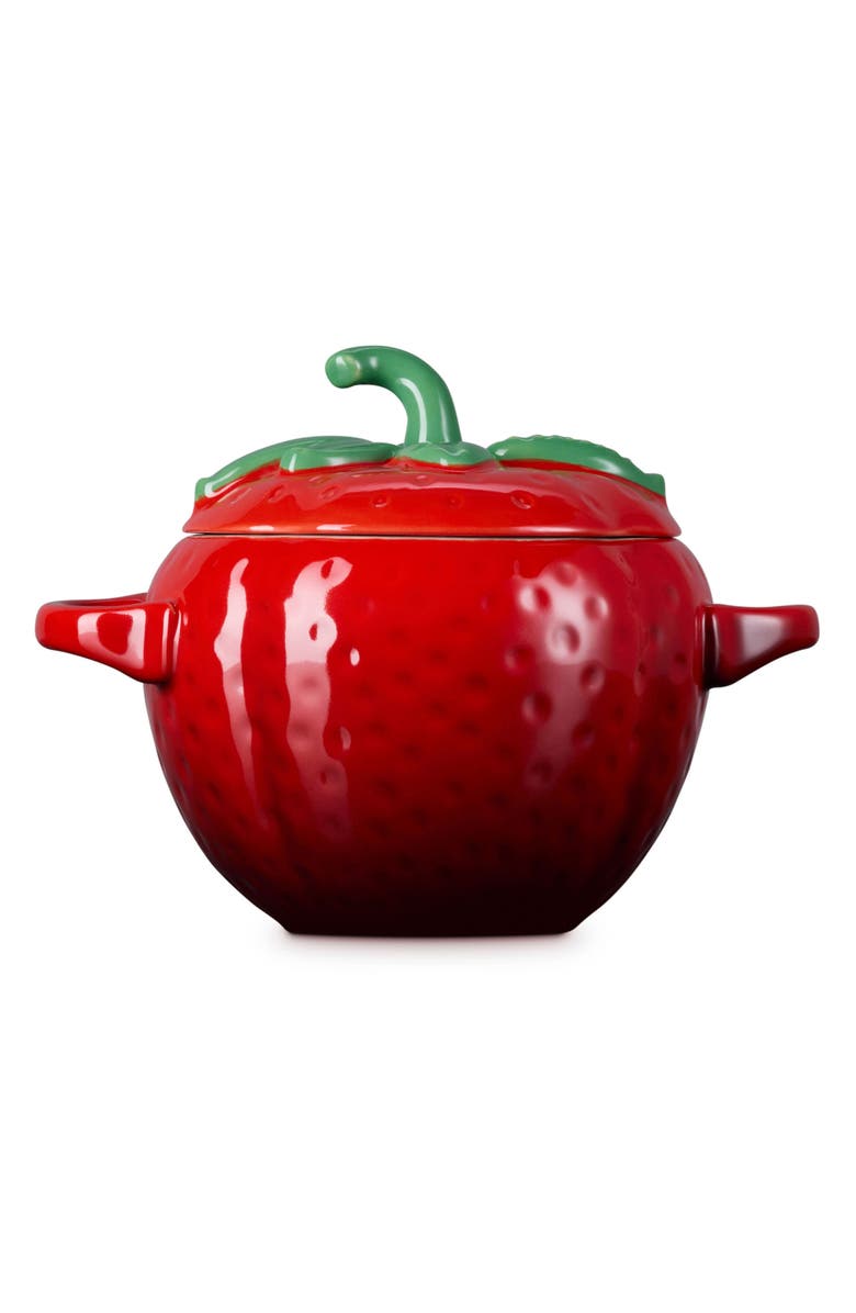 Le Creuset Strawberry Stoneware Mini Cocotte, Alternate, color, Cerise