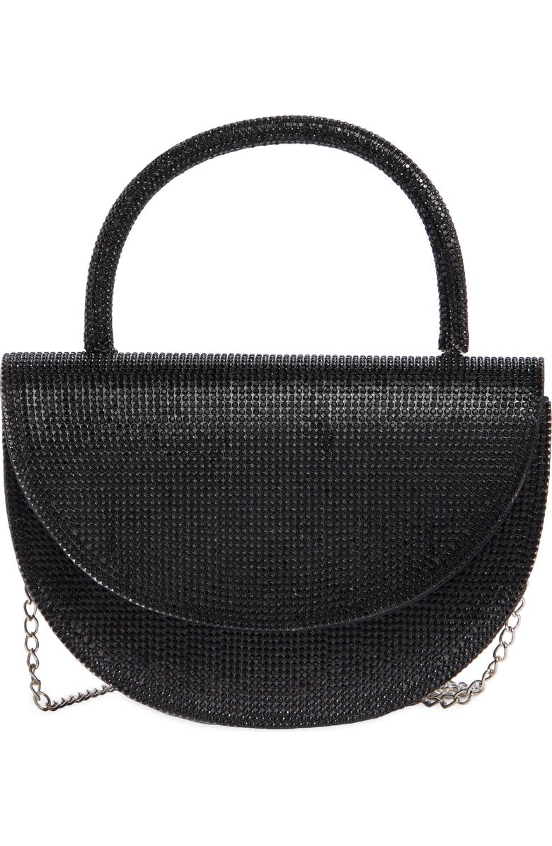 ALESSIA BIANCHI Deco Stone Curve Flap Clutch, Main, color,