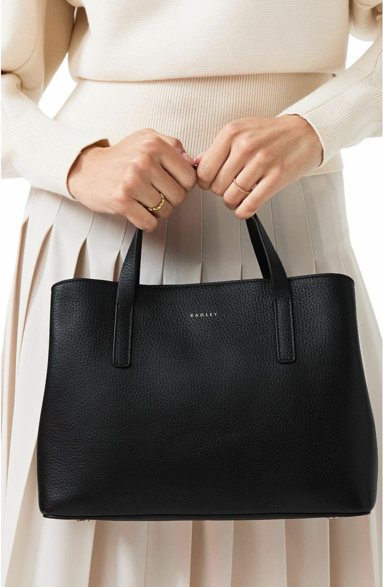 Radley Dukes Place Medium Ziptop Satchel Bag, Alternate, color, Black