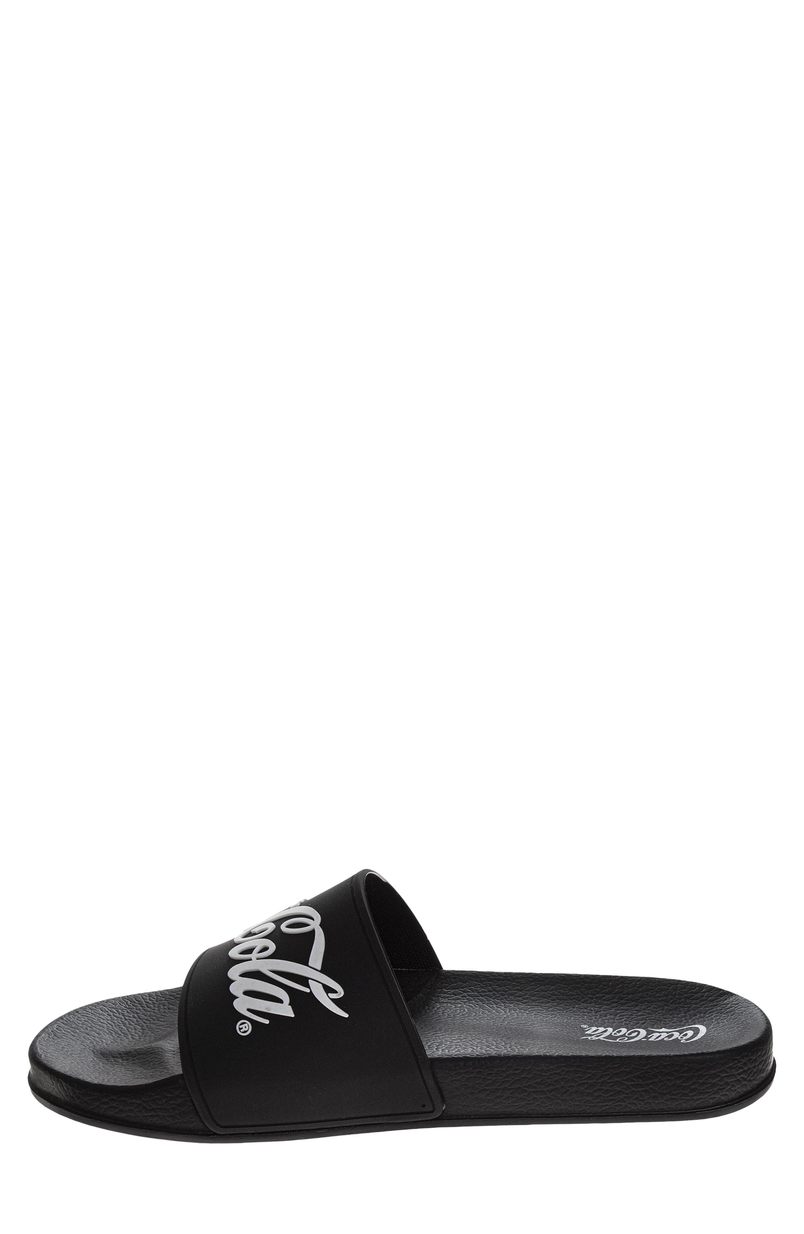 Kids' Coca-Cola® Slide Sandal, Alternate, color, BLACK