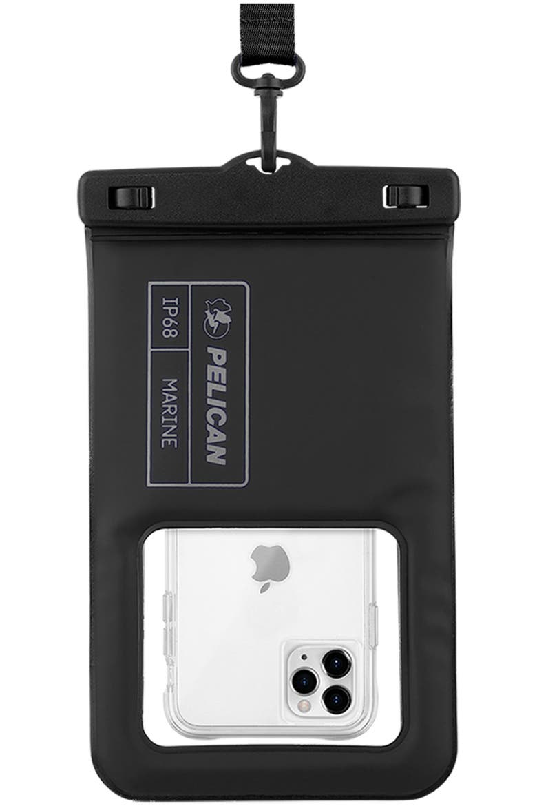 Marine Waterproof Floating Phone Pouch XL, Alternate, color, Black