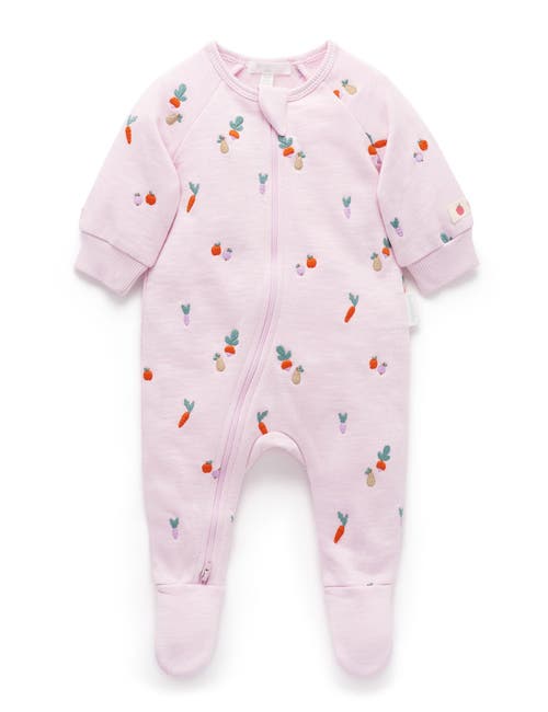 Purebaby Embroidered Fleece Footie
