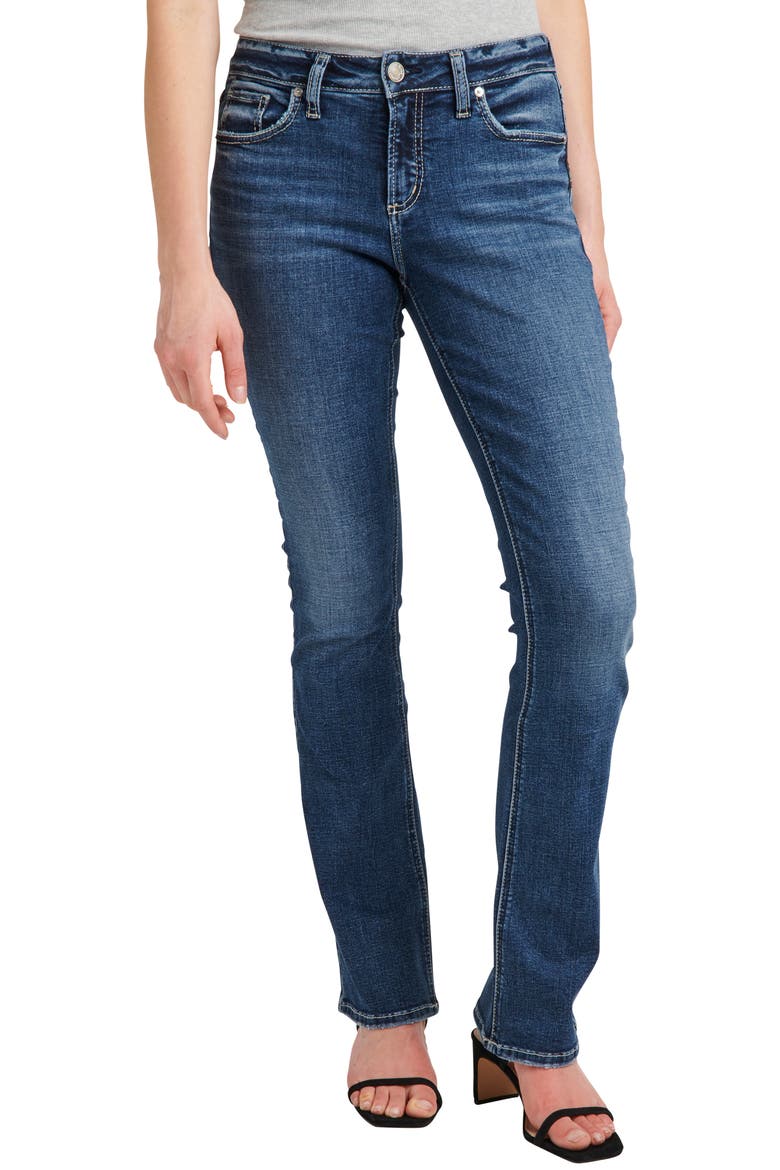Elyse Slim Bootcut Jeans, Main, color, INDIGO