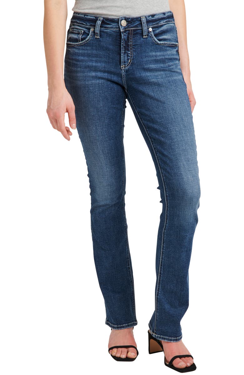 Silver Jeans Co. Elyse Slim Bootcut Jeans, Main, color, Indigo