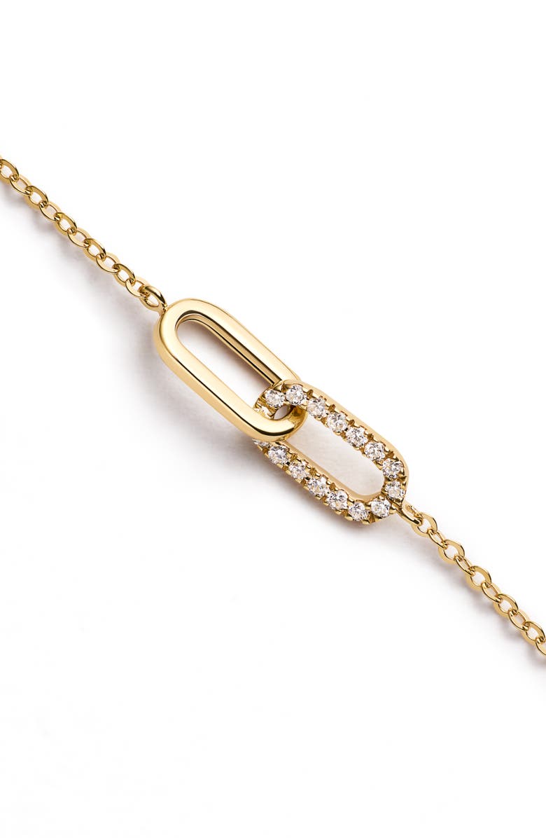 Ana Luisa Solid Yellow Gold - Diamond Link Necklace, Alternate, color, Gold