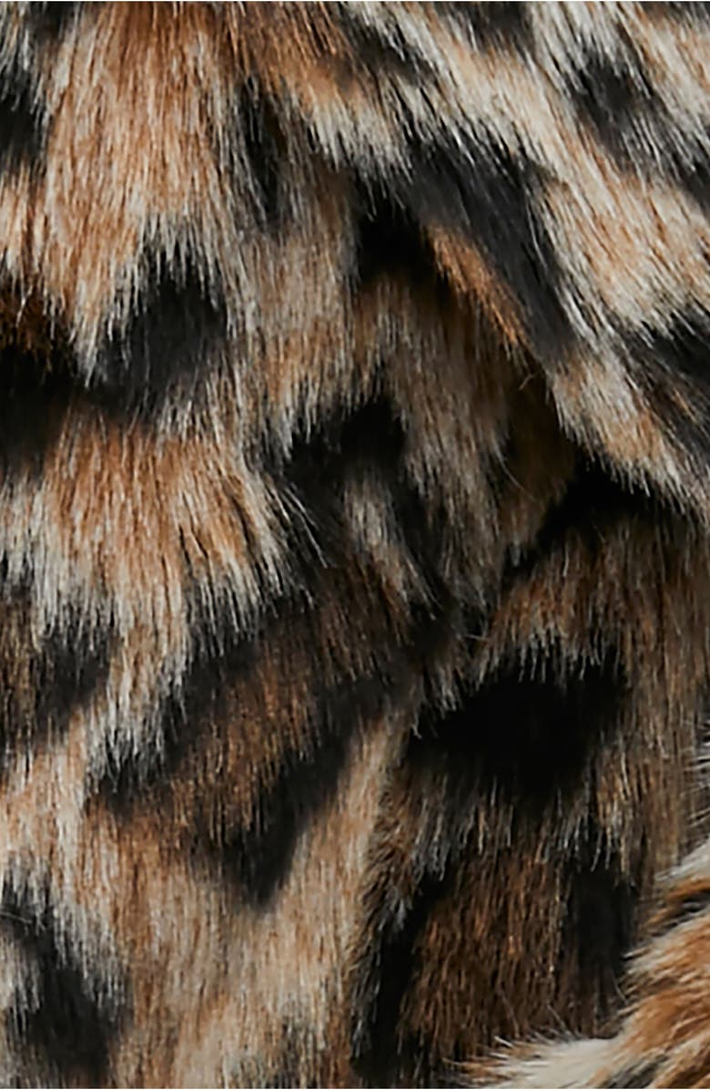 Free People Lola Leopard Faux Fur Jacket, Alternate, color, 