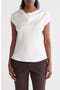 Cowl Neck Cap Sleeve Satin Top