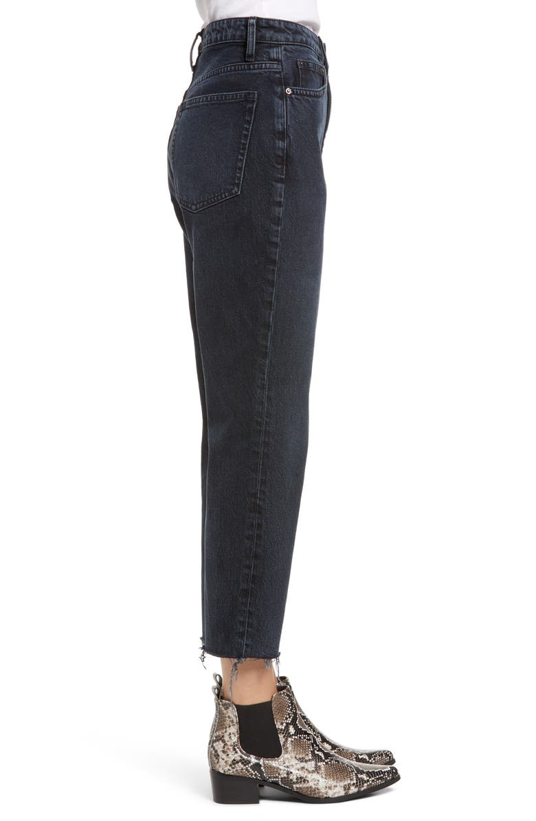 Topshop Raw Hem Crop Straight Leg Jeans, Alternate, color,
