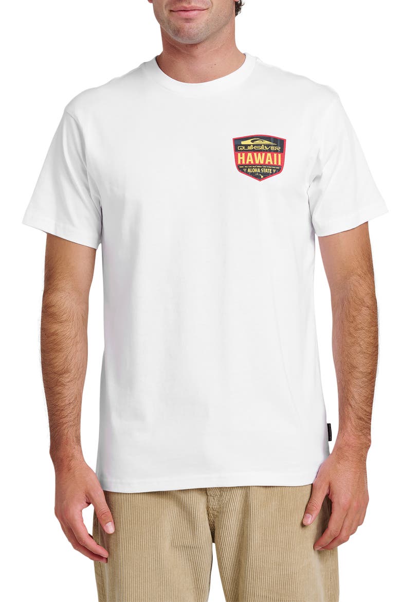 HI Shield Cotton Graphic T-Shirt, Main, color, WHITE