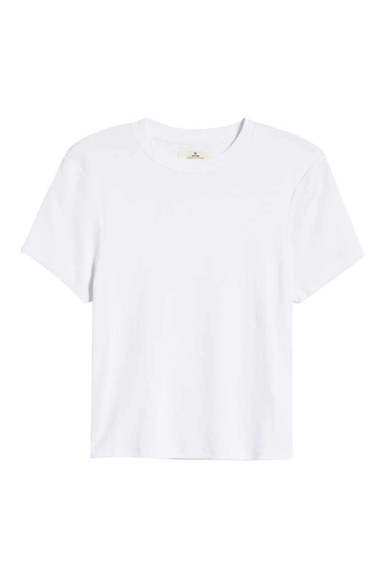 Classic Fitted Stretch Cotton T-Shirt, Alternate, color, WHITE