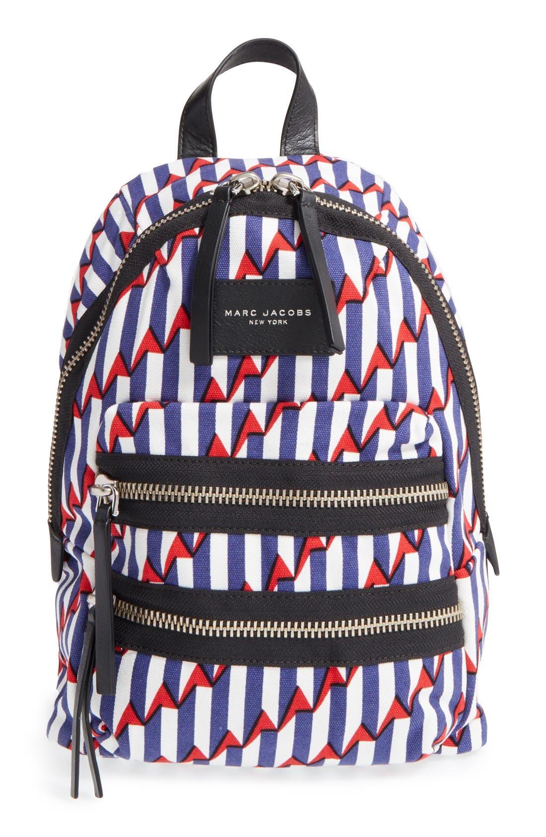 Marc Jacobs 'Arrow Head - Mini Biker' Canvas Backpack, Main, color, 