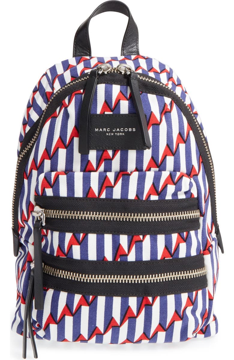 Marc Jacobs 'Arrow Head - Mini Biker' Canvas Backpack, Main, color,