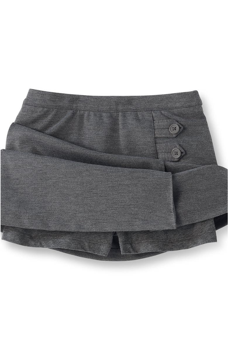 Lands' End Girls Ponte A Line Skort Above the Knee, Alternate, color, Charcoal Heather